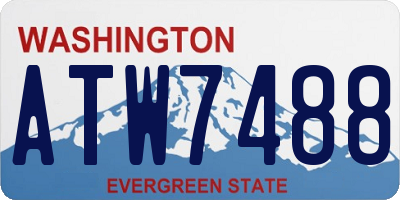 WA license plate ATW7488