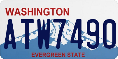 WA license plate ATW7490