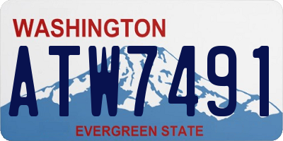 WA license plate ATW7491