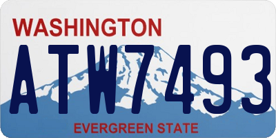 WA license plate ATW7493