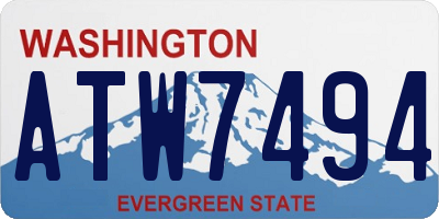 WA license plate ATW7494