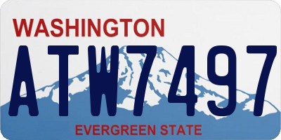 WA license plate ATW7497