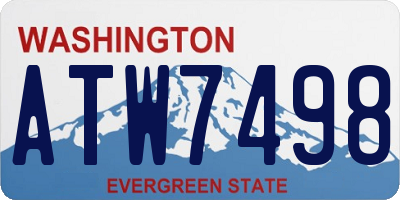 WA license plate ATW7498