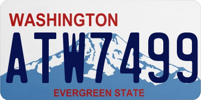WA license plate ATW7499