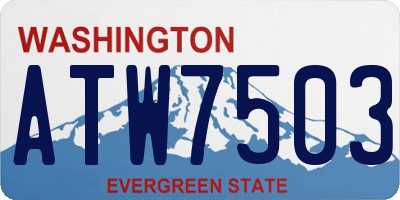 WA license plate ATW7503