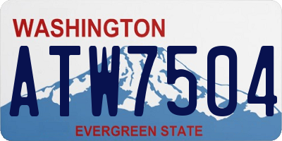 WA license plate ATW7504
