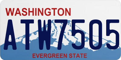 WA license plate ATW7505
