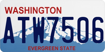WA license plate ATW7506