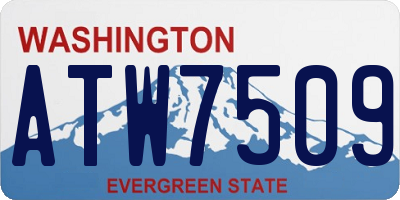 WA license plate ATW7509