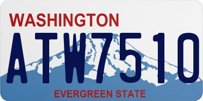 WA license plate ATW7510