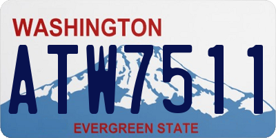 WA license plate ATW7511