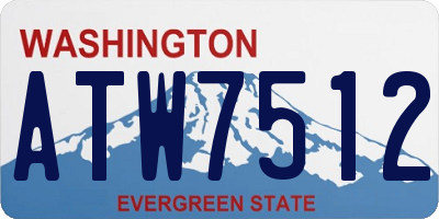 WA license plate ATW7512