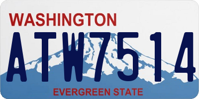 WA license plate ATW7514