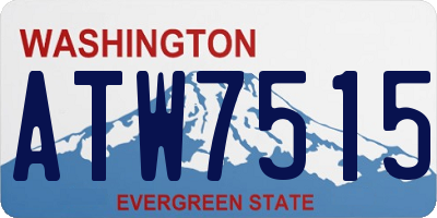 WA license plate ATW7515