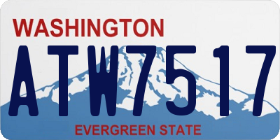 WA license plate ATW7517