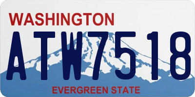 WA license plate ATW7518