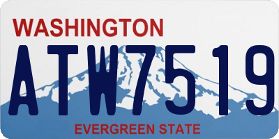 WA license plate ATW7519