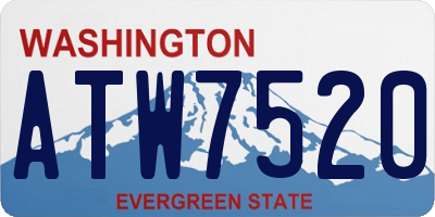 WA license plate ATW7520
