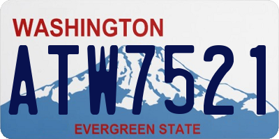 WA license plate ATW7521