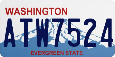 WA license plate ATW7524
