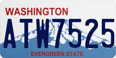 WA license plate ATW7525