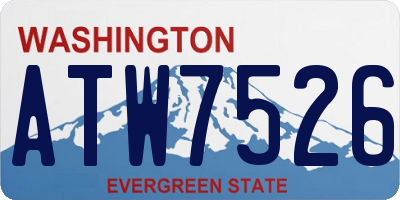 WA license plate ATW7526