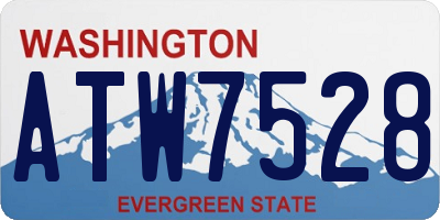 WA license plate ATW7528
