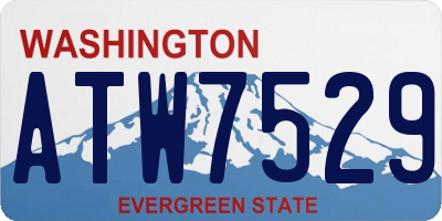 WA license plate ATW7529