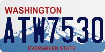 WA license plate ATW7530