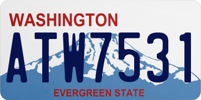 WA license plate ATW7531