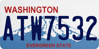 WA license plate ATW7532
