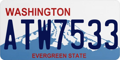 WA license plate ATW7533