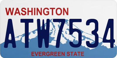 WA license plate ATW7534