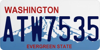 WA license plate ATW7535