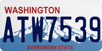 WA license plate ATW7539