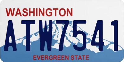 WA license plate ATW7541