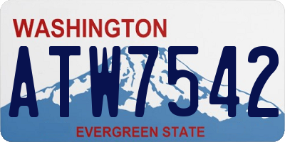 WA license plate ATW7542