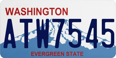 WA license plate ATW7545