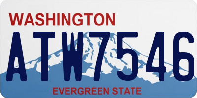 WA license plate ATW7546