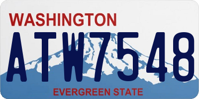 WA license plate ATW7548