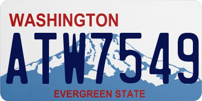 WA license plate ATW7549