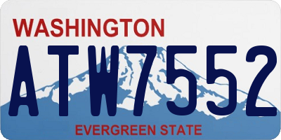WA license plate ATW7552