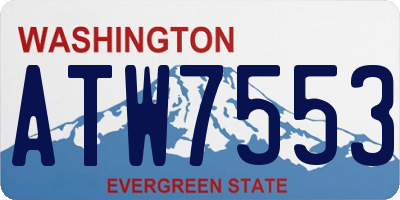 WA license plate ATW7553