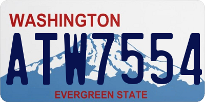 WA license plate ATW7554