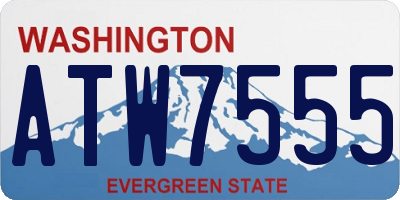 WA license plate ATW7555