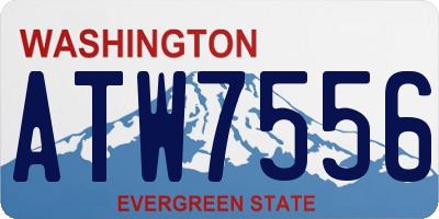 WA license plate ATW7556