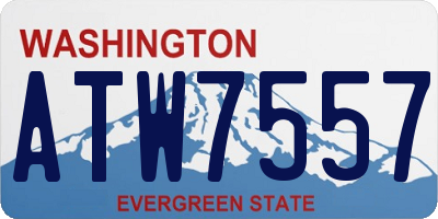 WA license plate ATW7557