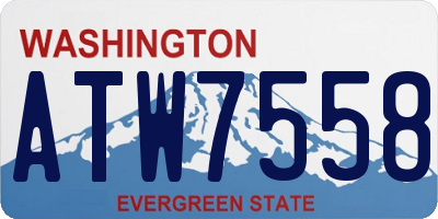 WA license plate ATW7558