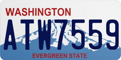 WA license plate ATW7559