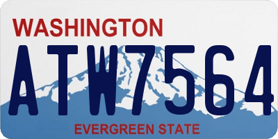 WA license plate ATW7564